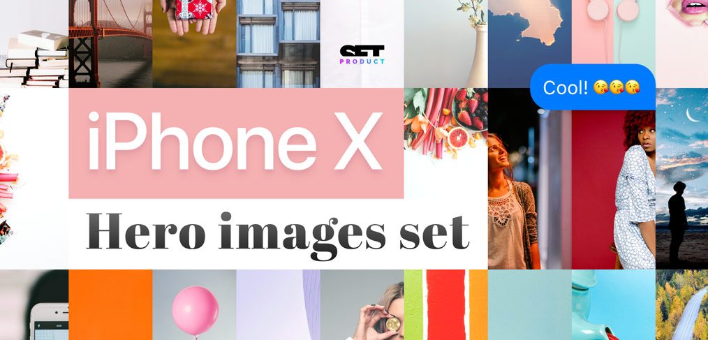 iPhone X placeholder images set