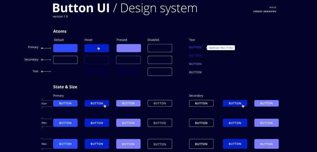 Free Figma Buttons Design System