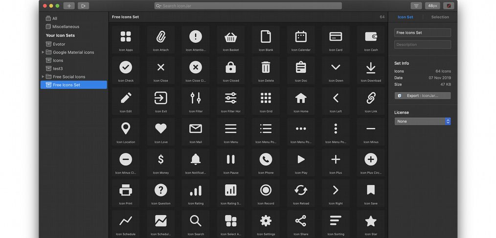64 Free essential icons for Figma