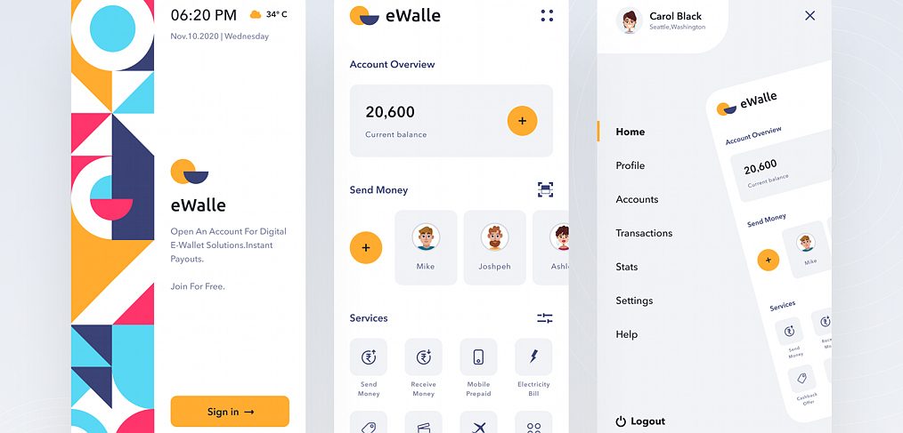 e-Wallet Figma app template