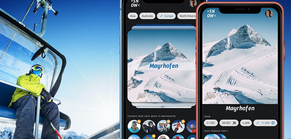 Skiing app mobile template