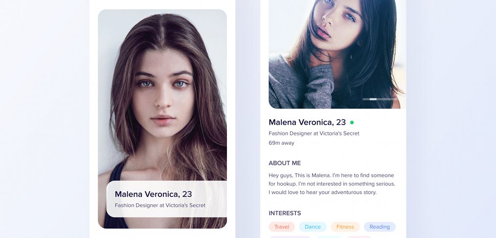 Dating app free Figma template