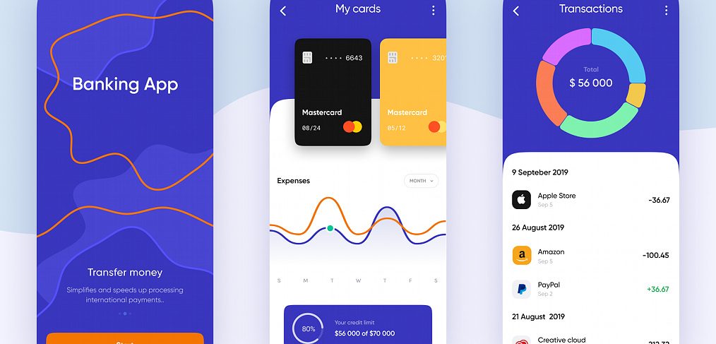 Figma mobile banking app template