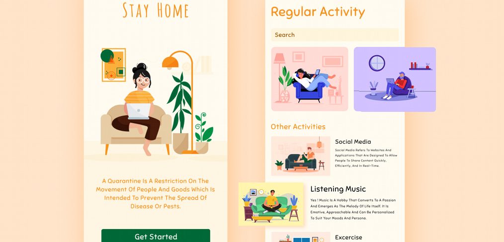 Stay home mobile concept