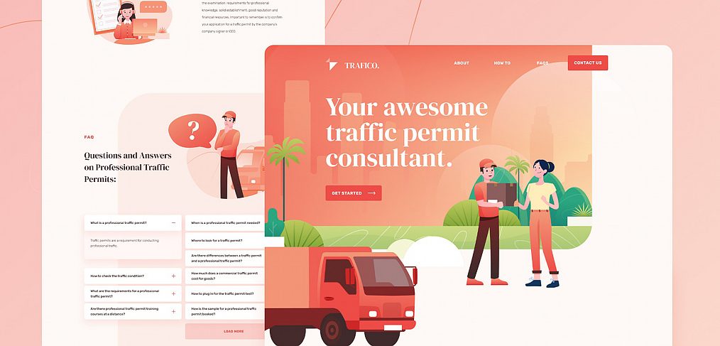 Traffico Figma landing page template