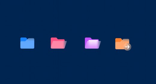Figma free glassy folder icon