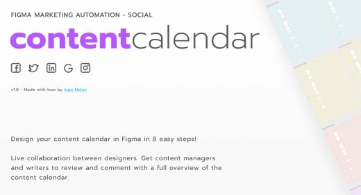 Figma content calendar template