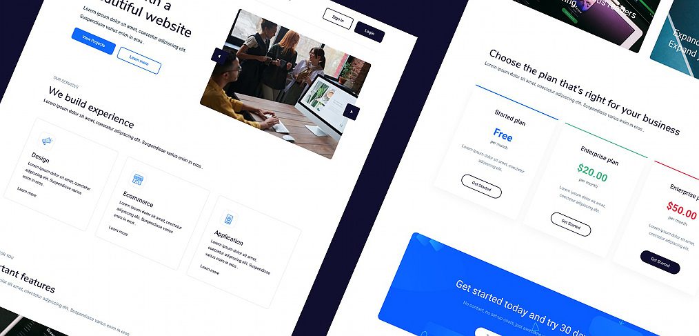 Freehand Figma landing page template