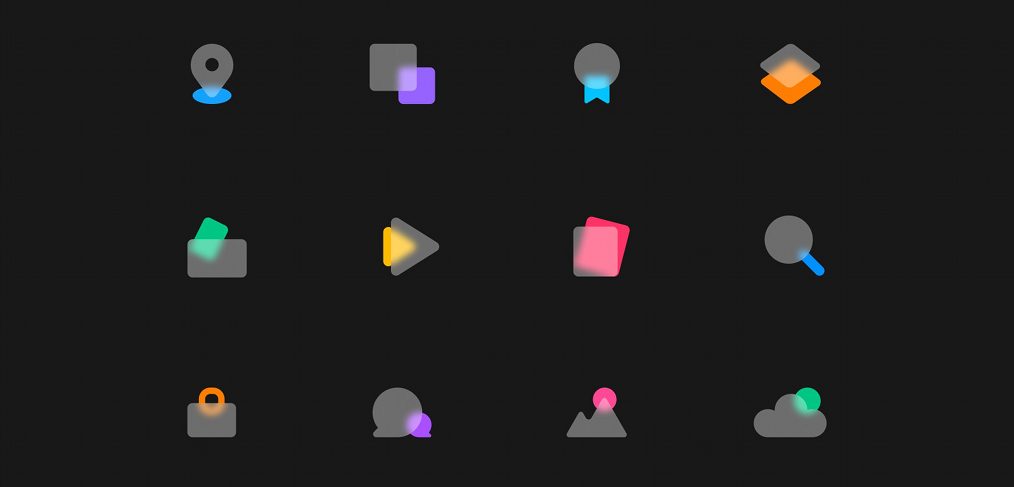 Figma frosted animated icons