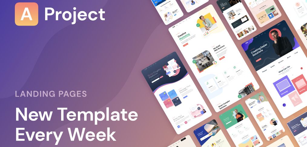AProject - Figma responsive landing pages