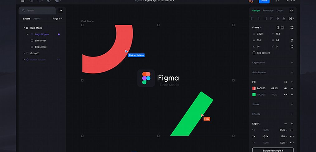 Figma dark mode UI