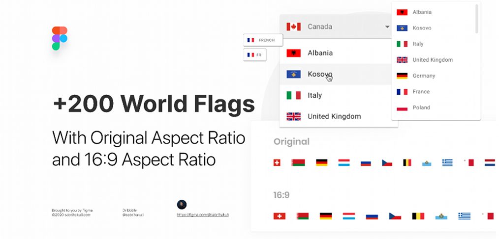 200 Free Figma World Flags