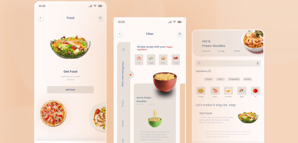Food delivery app template for Figma