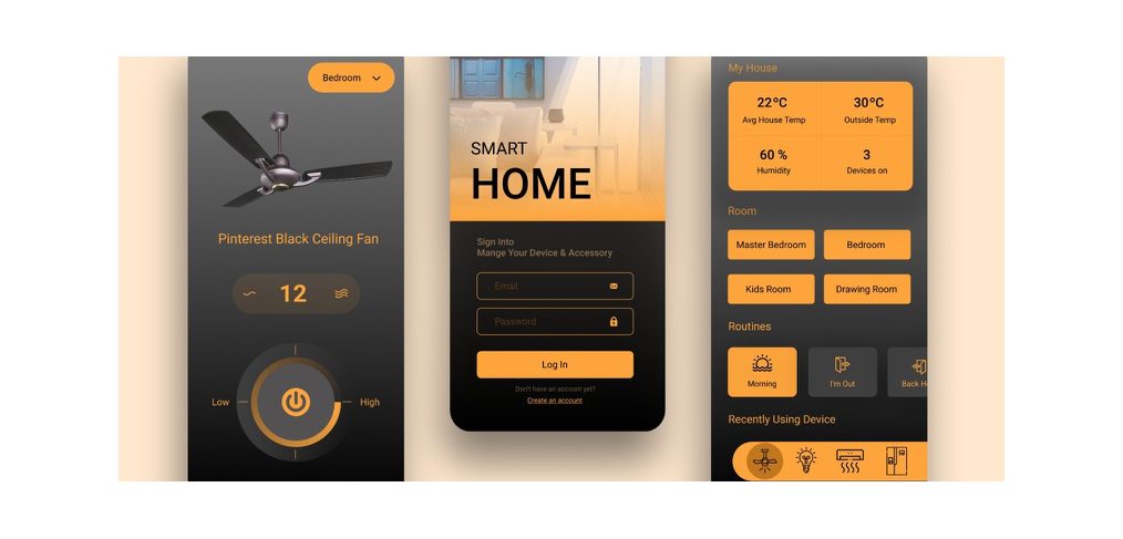 Smart home concept made in Figma