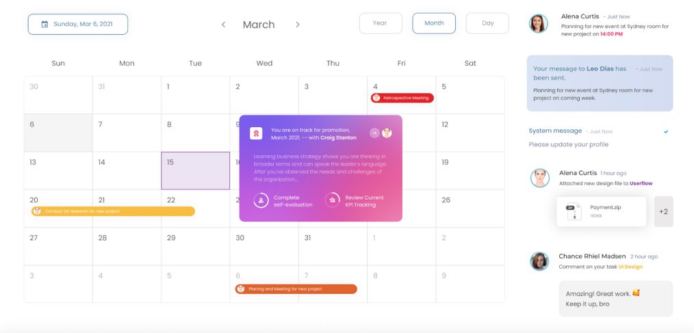 Figma calendar event template