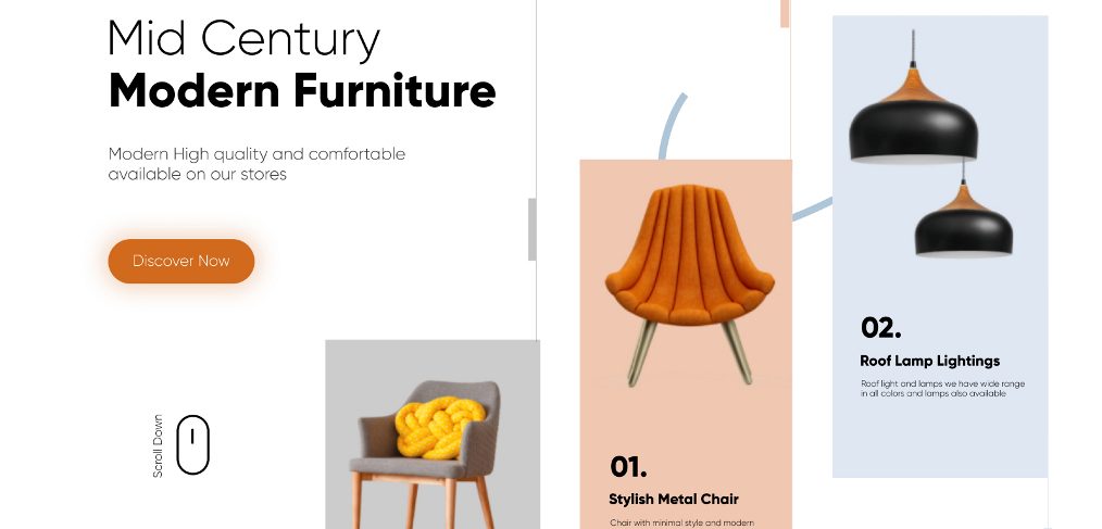 Furniture Website template for Figma