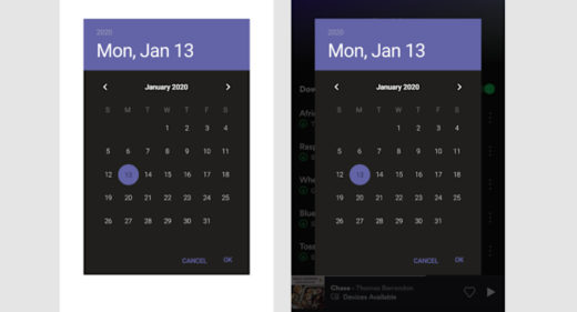 Figma Android calendar template