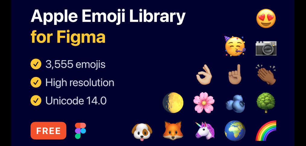 3500+ Apple emojis for Figma