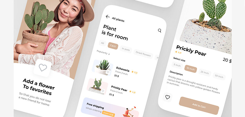 Figma plants ecommerce app template