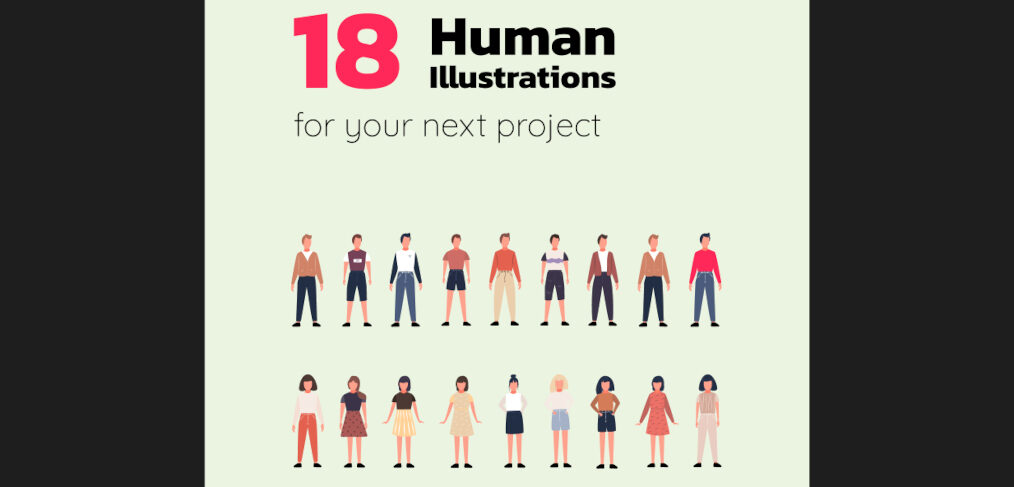 Free 18 people illustrations for Figma