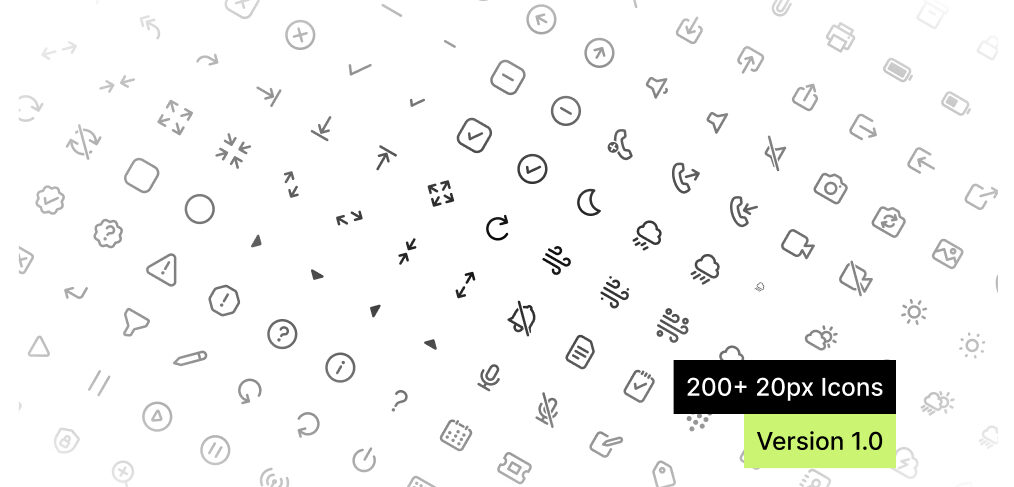 20px icons set for Figma