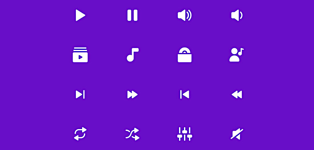 Figma music player icons