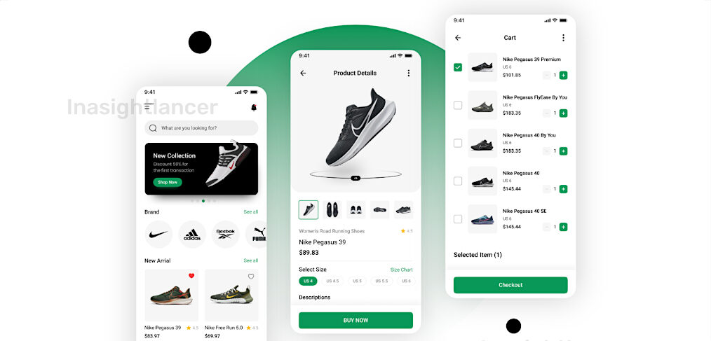 Figma sneakers ecommerce app